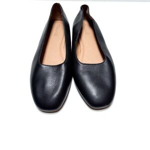 Madewell The Cory Flat Black Leather Mary Jane Ballet Slippers
